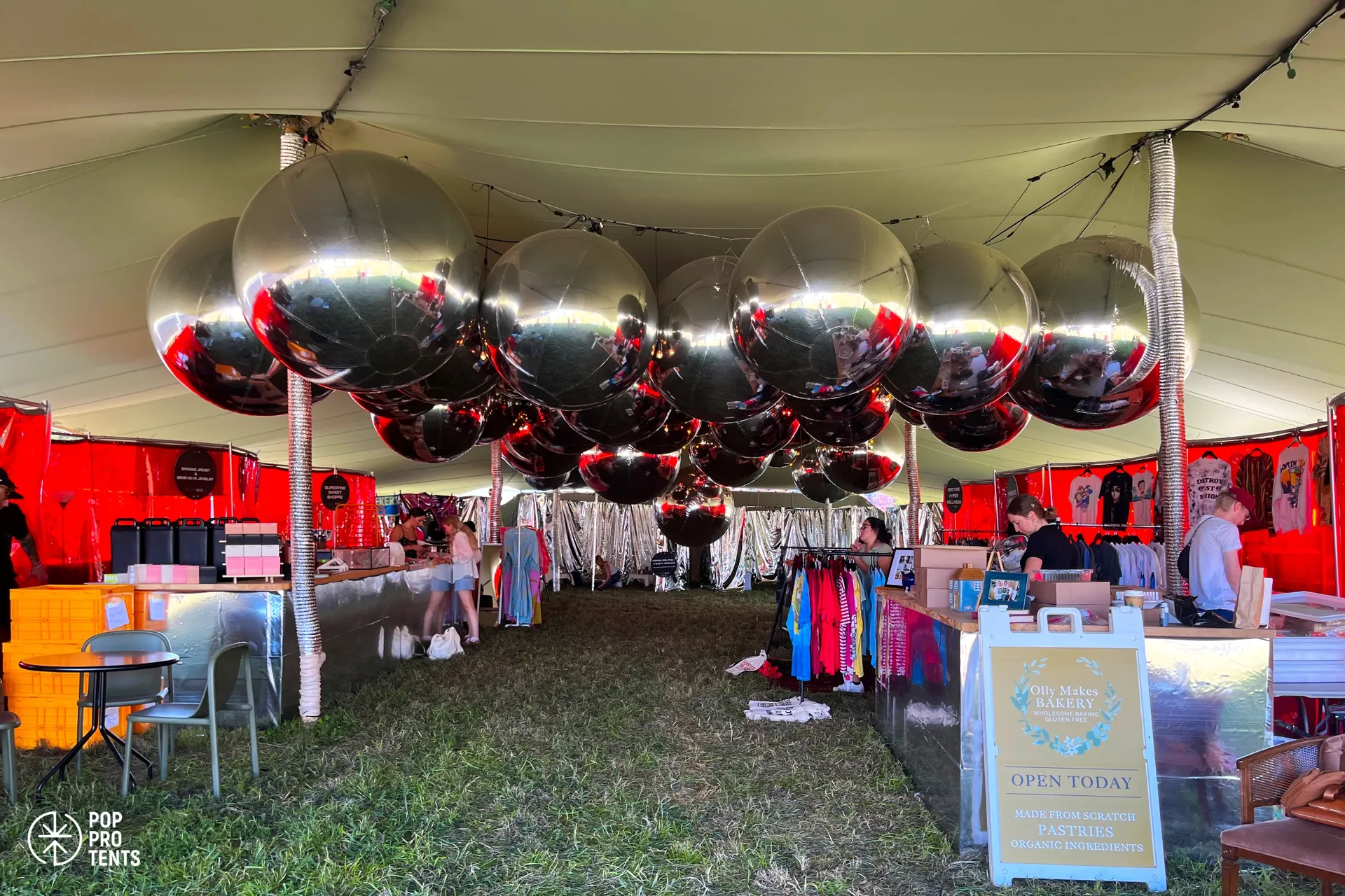 Bespoke stretch tent decor and styling by Pop Pro Tents