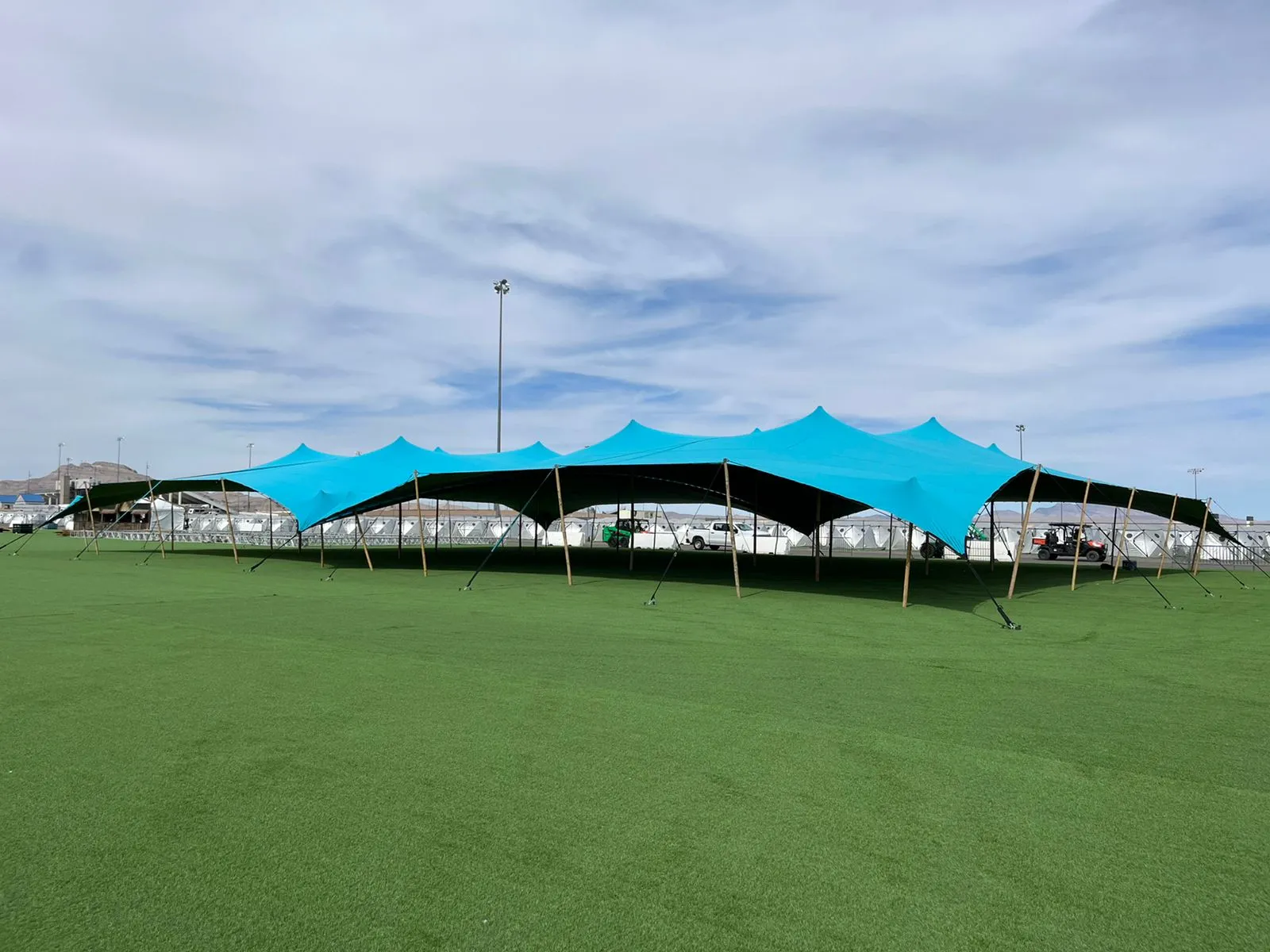 Pop Pro Tents stretch tent at a festival or fair