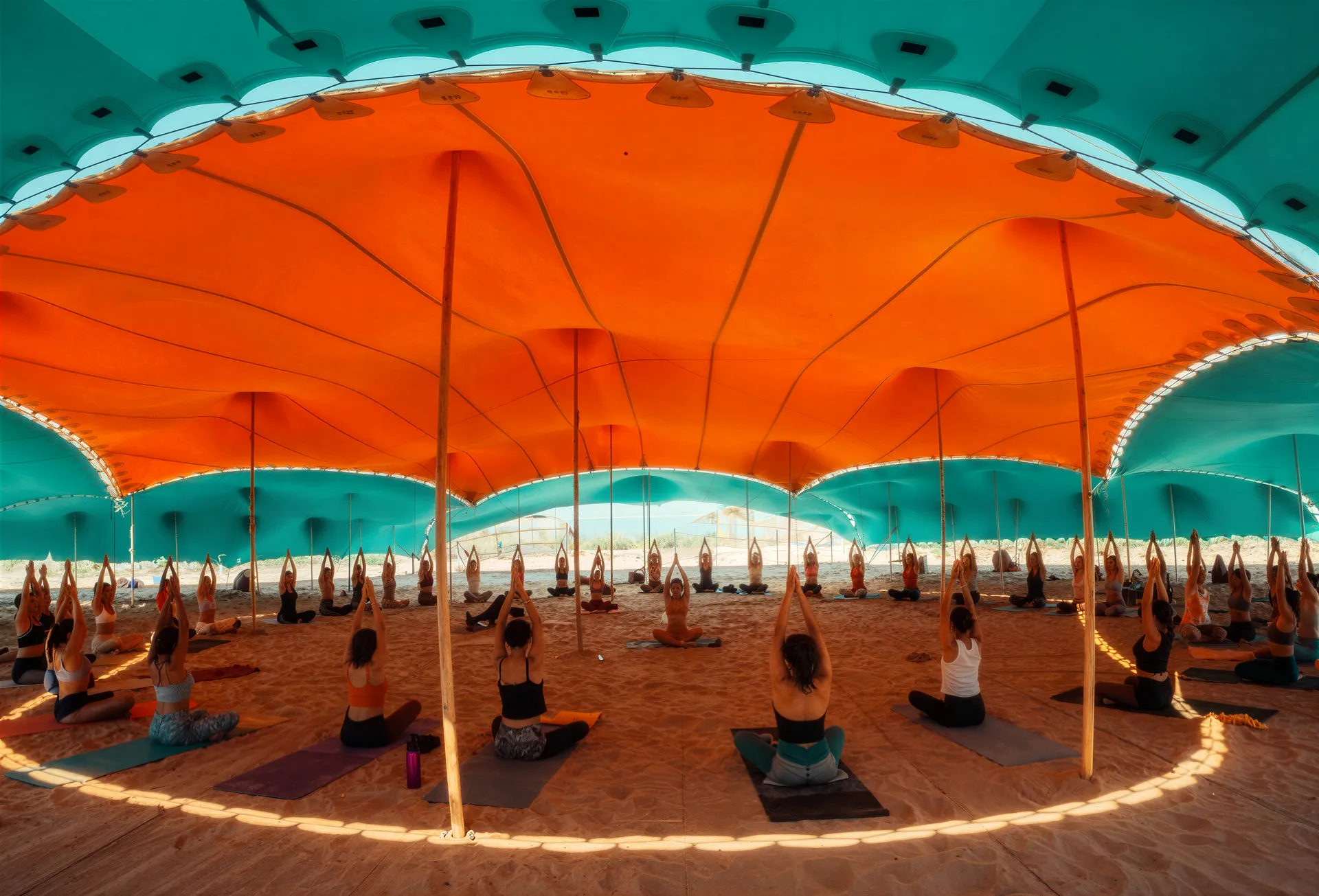 Pop Pro Tents stretch tent at a festival or fair