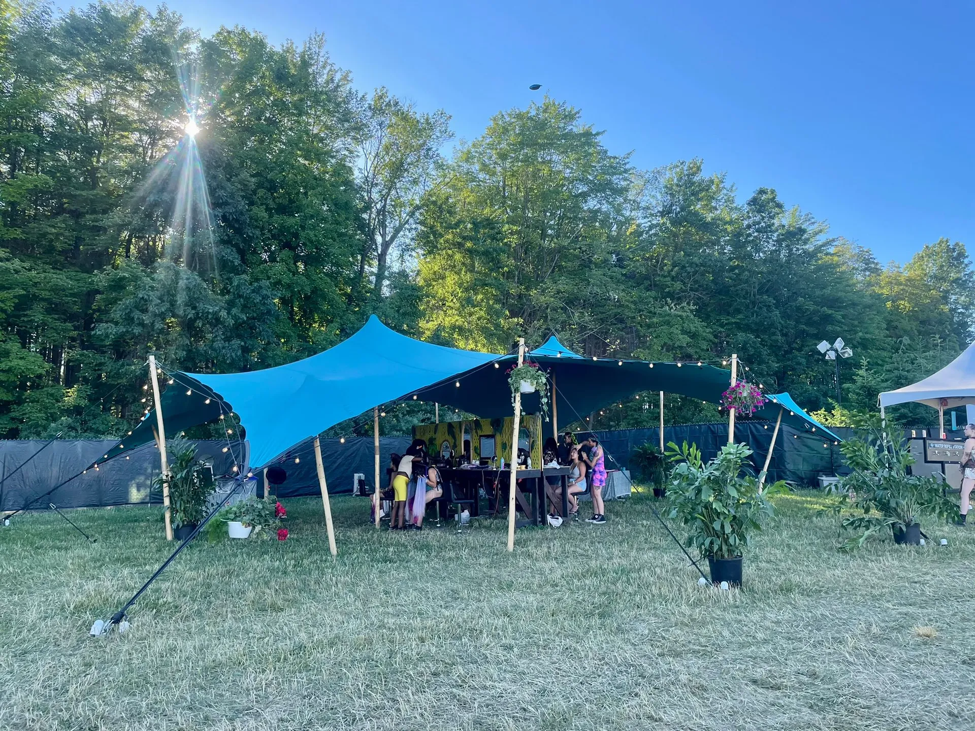 Pop Pro Tents stretch tent at a festival or fair